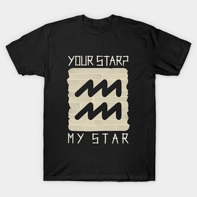 Aquarius My Star T-Shirt by PAPER TYPE